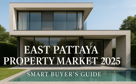 Modern pool villa in East Pattaya representing the 2025 property market and buyer investment opportunities.