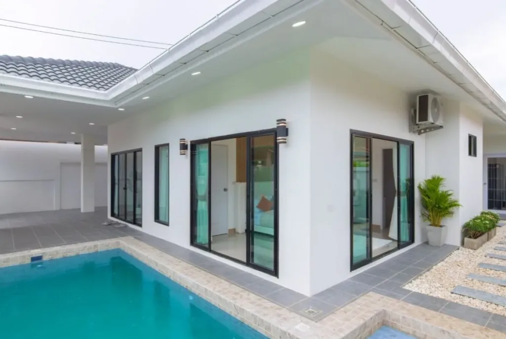 hs1494 3bedroom pool villa house in village ek mongkol 41 in khao talo 01